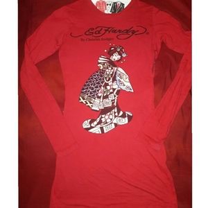 100% Authentic Ed Hardy long sleeve shirt